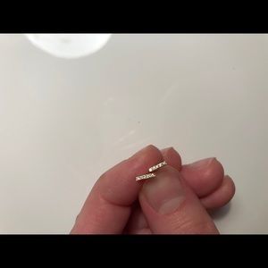 14KT Yellow Gold Diamond Mini Bar Stud Earrings